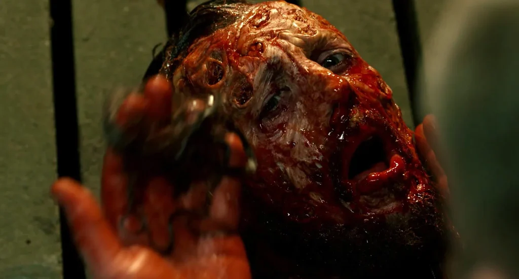 Martijn Smits'in yönetmenliğini yaptığı meat kills filminden bir gore sahne
